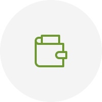 green wallet icon