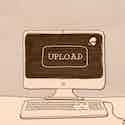 Drawing Computer Upload Screen With iMusician Logo